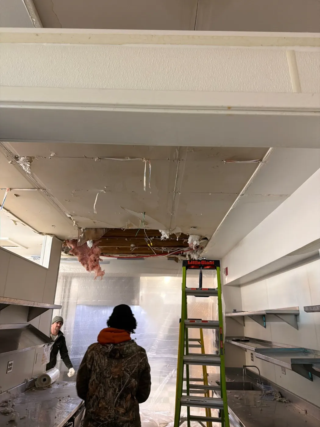 Moisture meter reading on drywall in Eagle Trace water loss